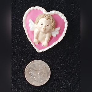 Hallmark Gold-Tone Bar Pin with White Base